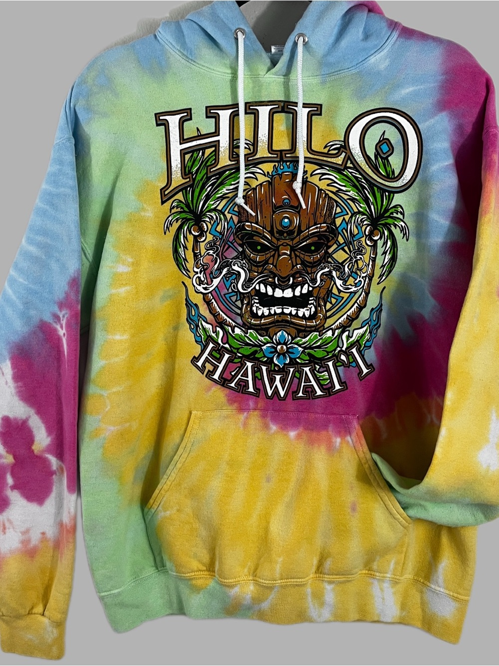Jerzees Tie-Dye Hilo Hawaii Pullover Hoodie Womens Size Medium